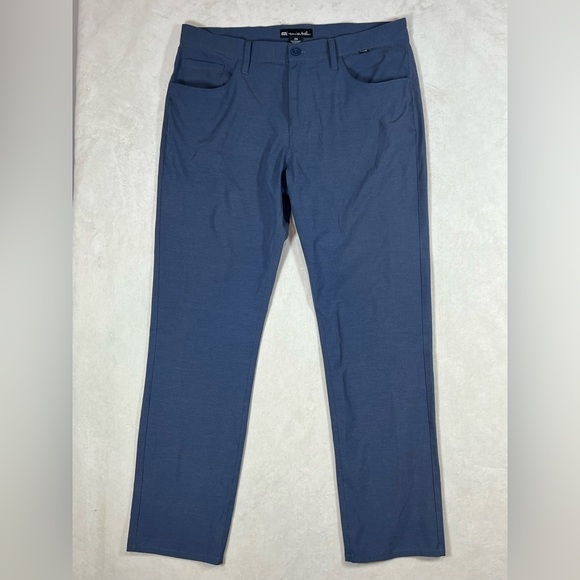 Men's Travis Mathew Size 36W Blue Performance Cotton Lightweight Golf Pants EUC - Picture 2 of 11